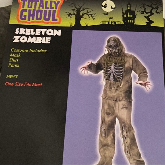 👻 MEN’S SKELETON ZOMBIE TOTALLY GHOUL HALLOWEEN COSTUME! - Picture 11 of 11